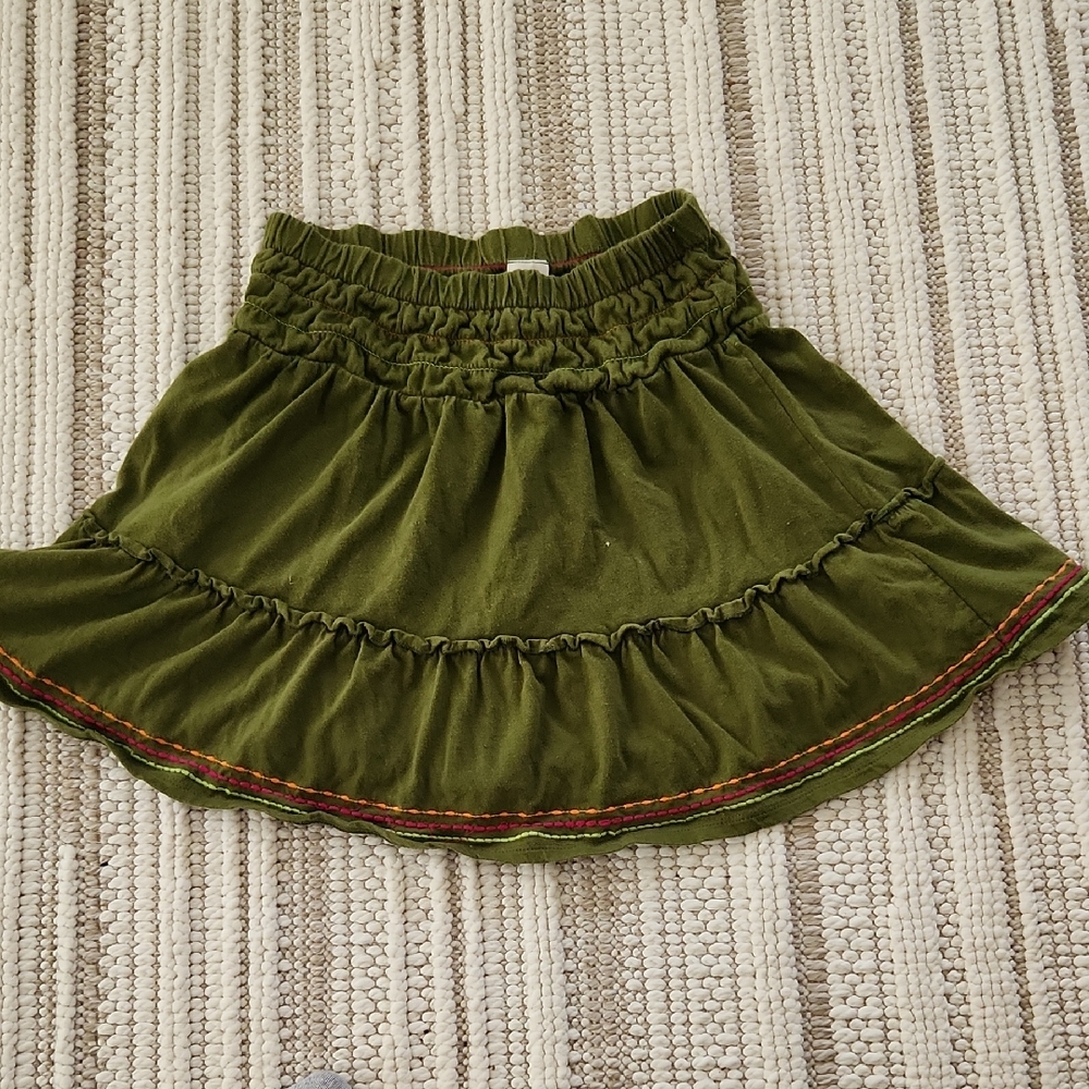 Gymboree Green Bubble Mini Skirt Ruched Casual